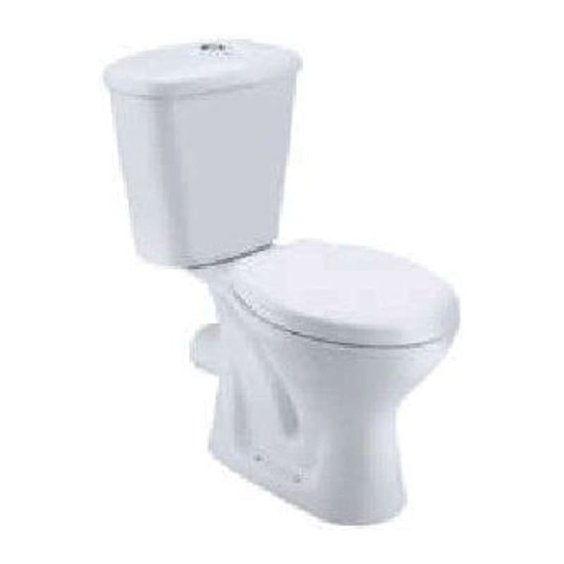 Bowl with Cistern For Coupled WC with PP Soft Close Dual Flush Cistern Fitting, Fixing Accessories and Size: 410x660x810 mm, P Trap- 180 mm