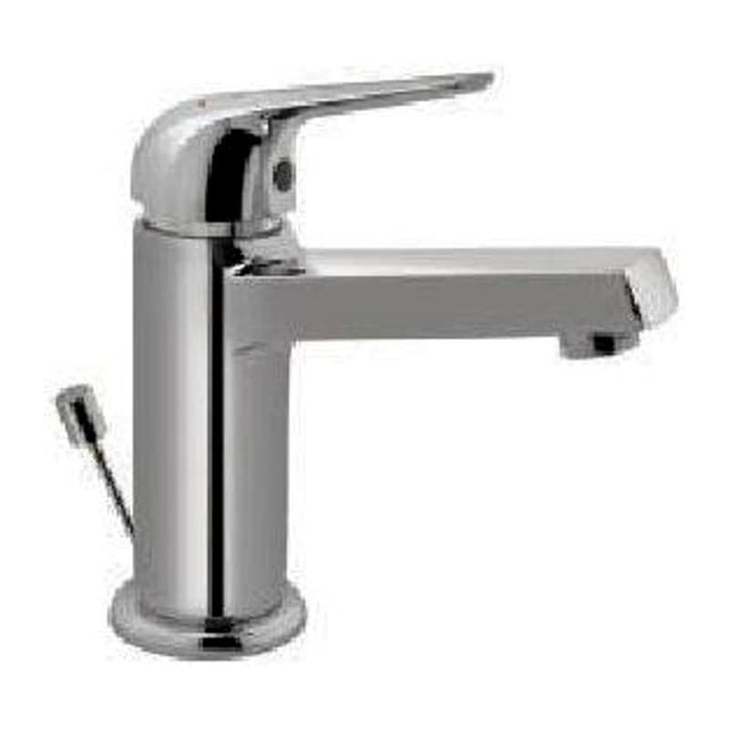 Waste Single Lever Basin Mixer with Popup Waste with 450mm Long Braided Hoses