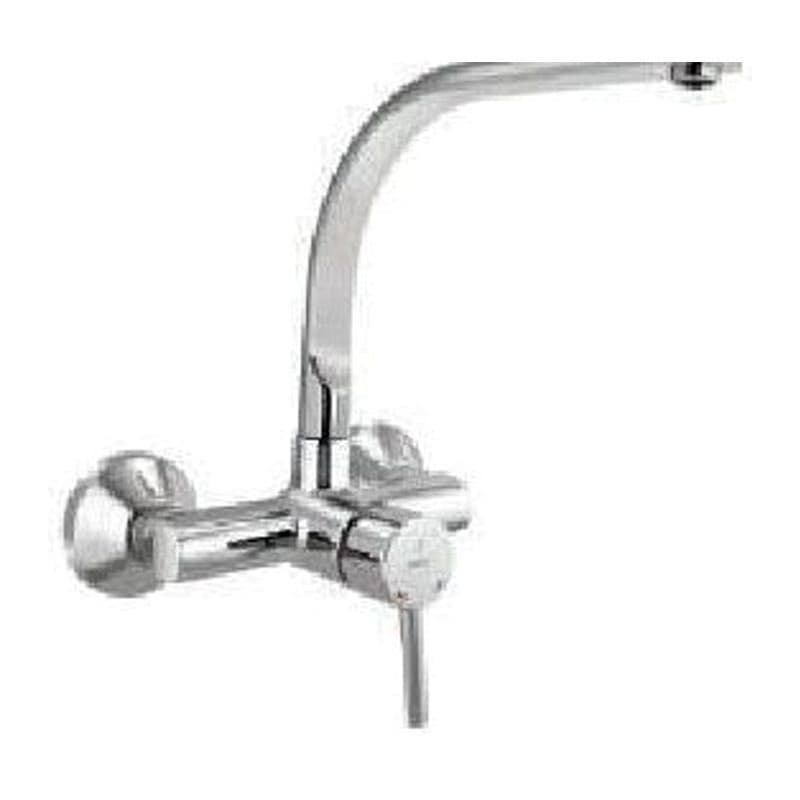 Single Lever Sink Mixer with Swinging on Upper Side (Wall Mounted Model) with Hose Connecting Legs & Wall Flanges