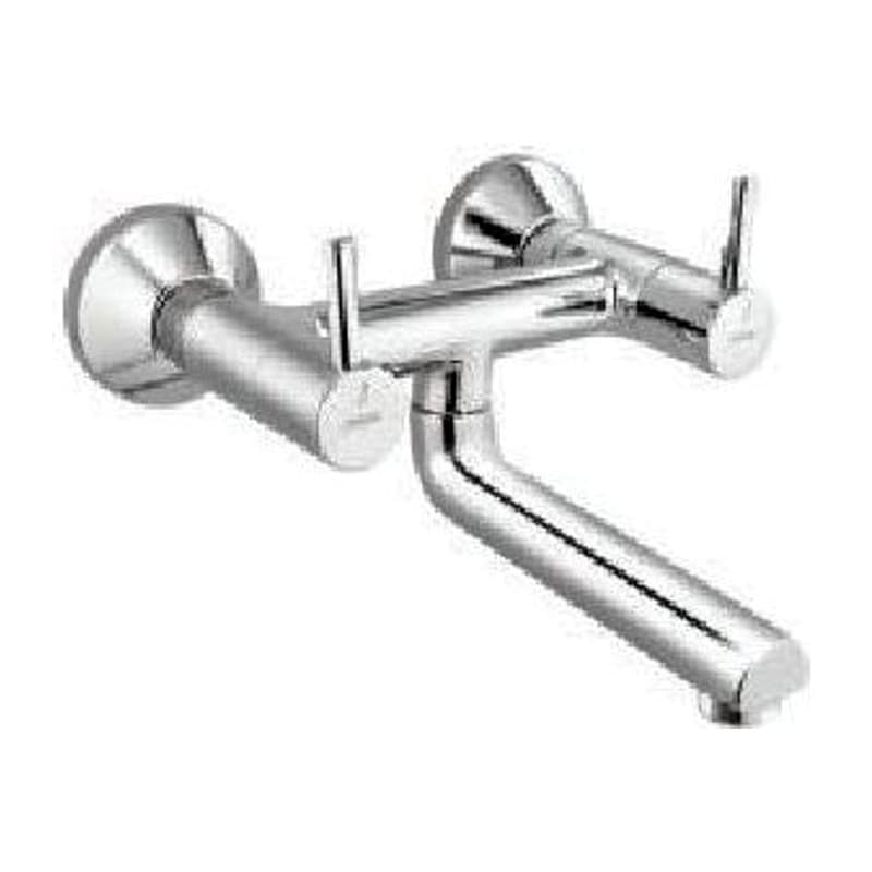 Wall Mixer Non-Telephonic Shower Cartridge Arrangement with Connecting Legs & Wall Spout Flanges