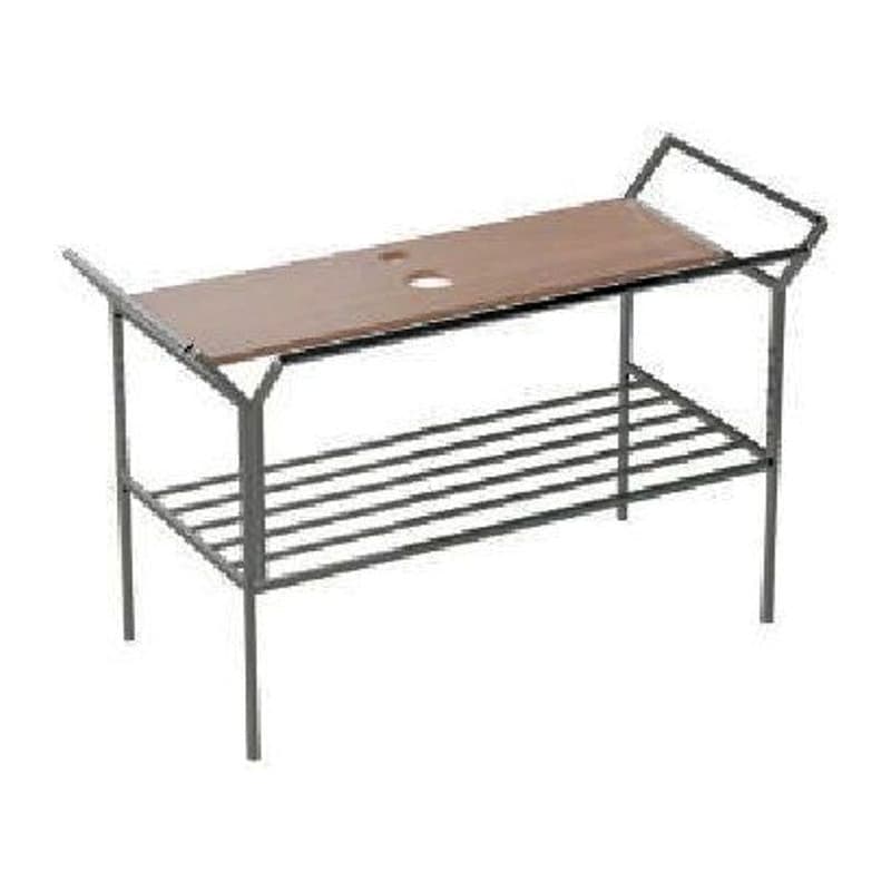 Stainless Steel Frame for Wall Hung Basin with Towel Wooden Laminate (Fountain Mist) (Compatible with