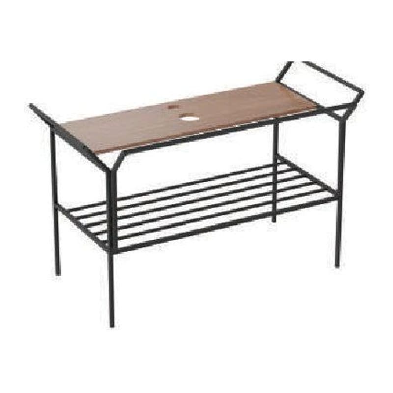 Rail and Rack with Stainless Steel Frame for Wall Hung Basin with Towel Rail and Rack with LAS-WHT-91805 Wooden Laminate (Fountain Mist) (Compatible with LAS-WHT-91805)