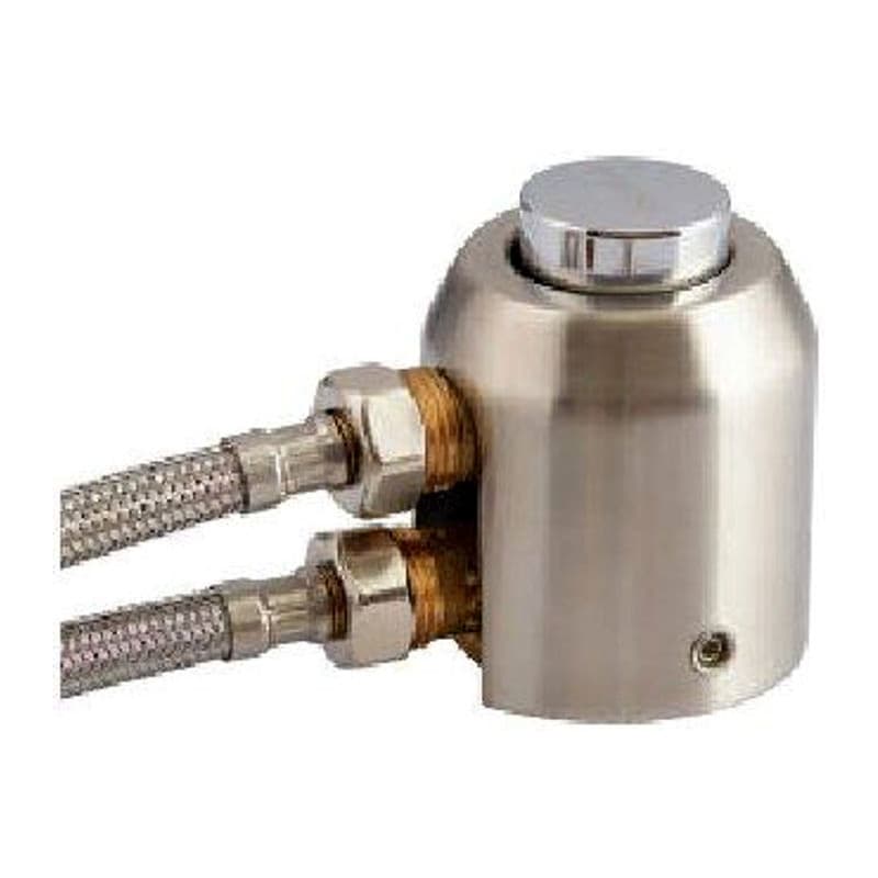 Lever Exposed Foot Operated Auto Closing Valve for Basin Taps & Spouts (Table Mounted Model) with Two 900 & 1200mm Long Braided Hoses with 15mm Nuts