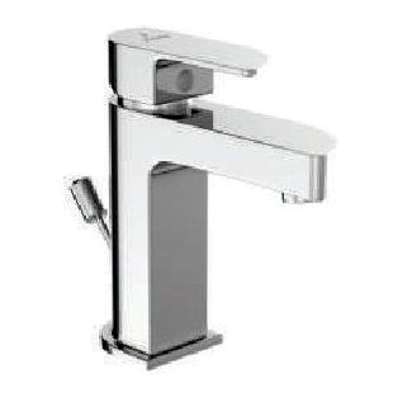 Waste Single Lever Basin Mixer with Popup Waste with 450mm Long Braided Hoses