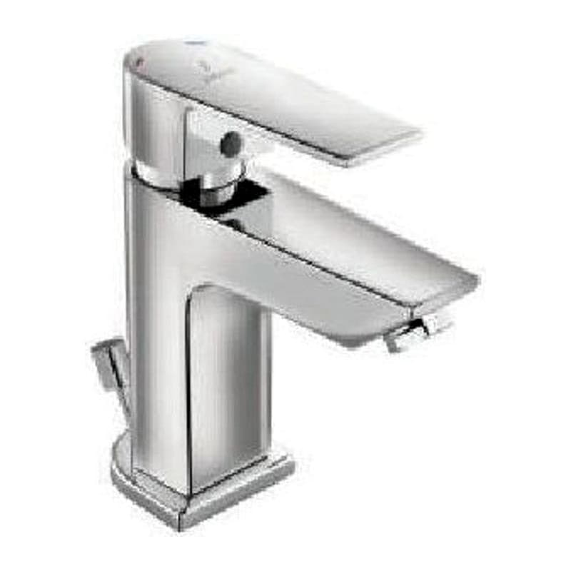Waste Single Lever Basin Mixer with Popup 450mm Long Braided Hoses