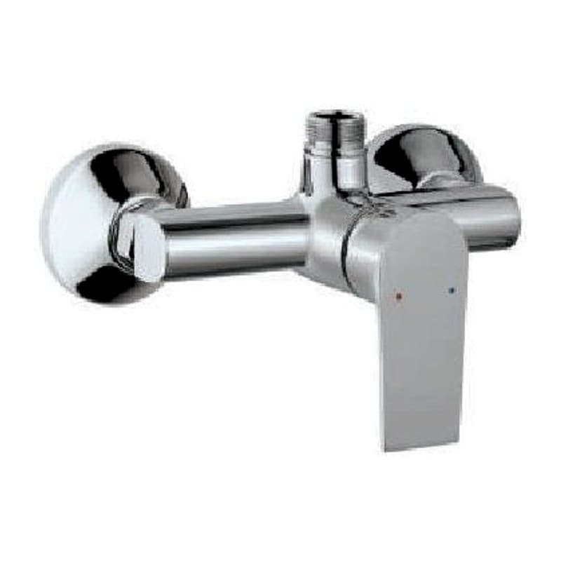 Single Lever Exposed Shower Mixer with Provision for Connection to Exposed Pipe (SHA-1211N) with Connecting Legs & Wall Flanges