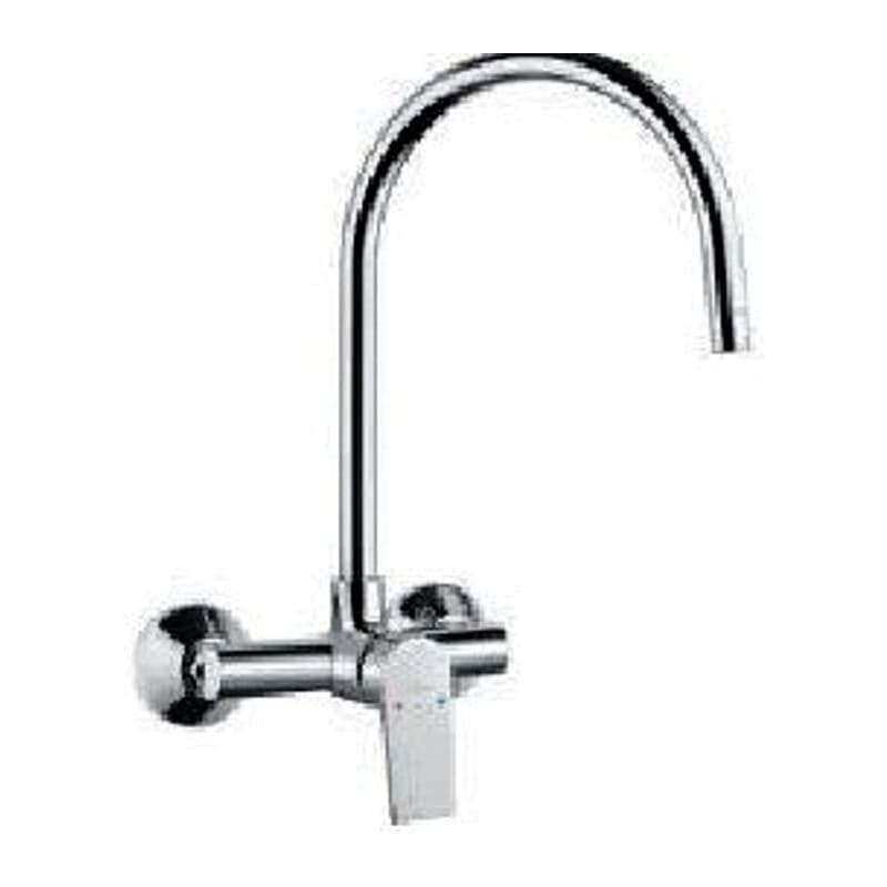 Lever Single Lever Sink Mixer with Swinging Spout on Upper Side (Wall Mounted Model) with (Compat- Connecting Legs & Wall Flanges