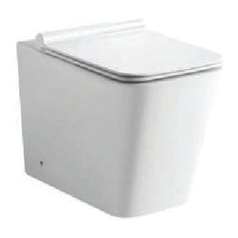 Rimless Back To Wall WC with UF Soft Close Slim Seat Accessories and Accessories Set, Size: 360x605x410 mm, P Trap- 180 mm