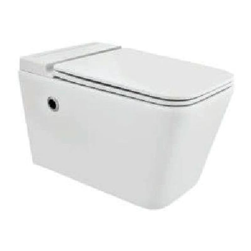 Tankless Wall Hung WC with Sensor and Lazer Light Electric Operated, UF Soft Close Slim Seat Cover, Hinges, Size: 360x590x385 mm