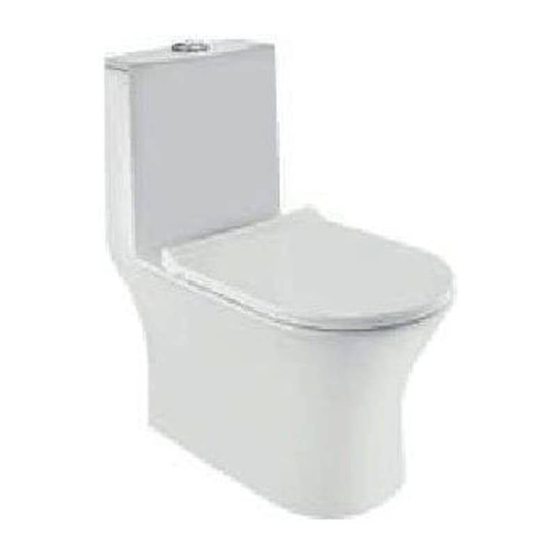 Rimless Single Piece WC with PP Soft Flush Cistern Fittings, Fixing Accessories Size: 370x690x750 mm, S Trap- 300