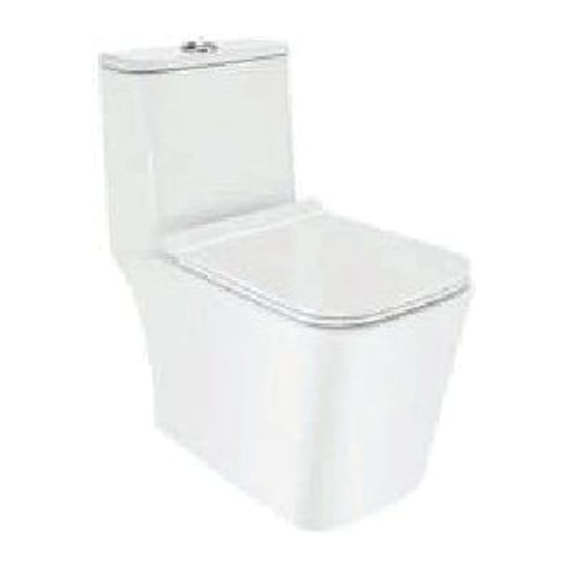 Rimless Single Piece WC with PP Soft Close Slim Seat Flush Cistern Fittings, Fixing Accessories and Accessories Size: 660x360x735 mm, S Trap- 300 mm