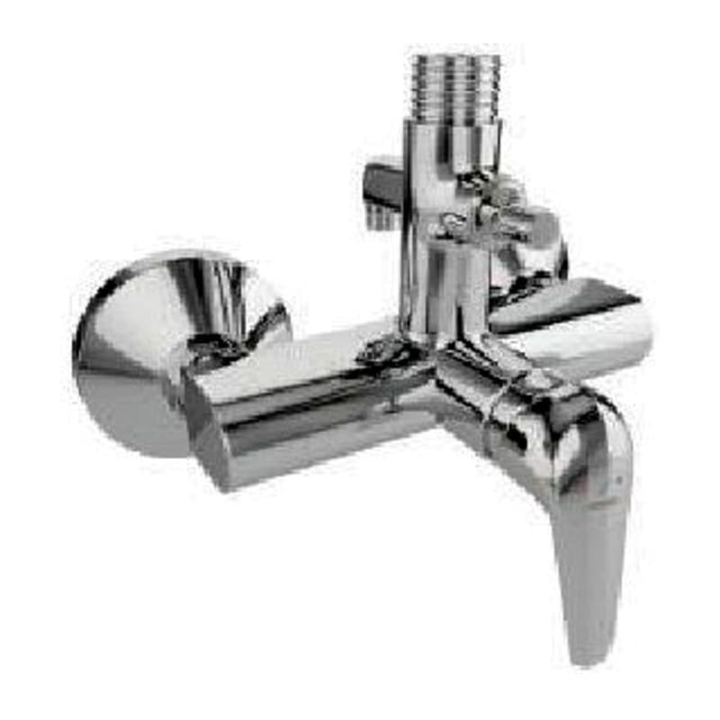 Hand Single Lever Exposed Shower Mixer with Provision For Connection to Exposed Shower Pipe (SHA-1211NH or SHA-1213) & Hand Shower with Connecting Legs & Wall Flanges