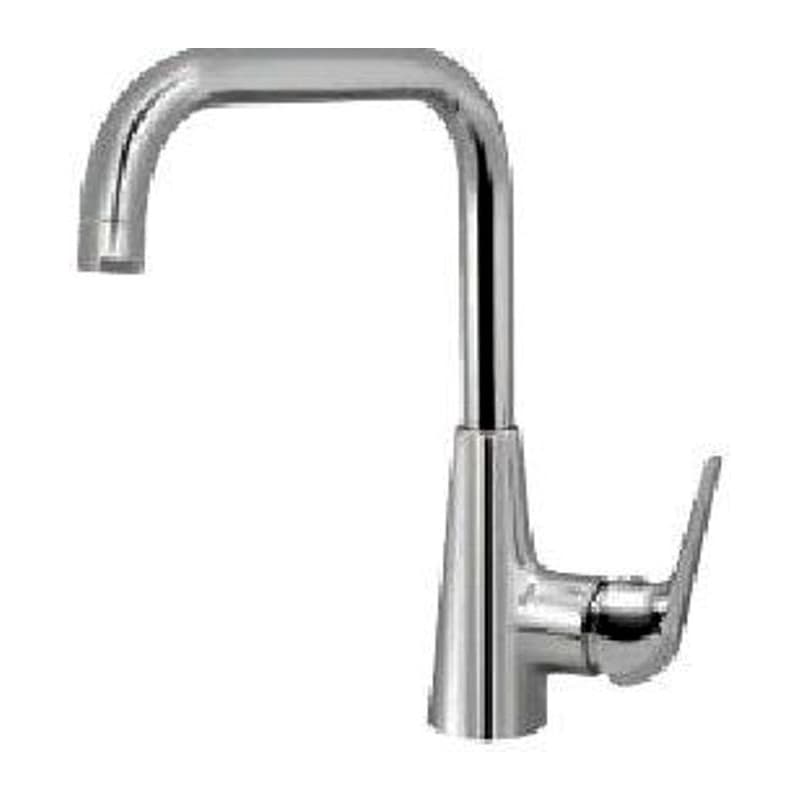 Side Single Lever Sink Mixer with Swinging Spout (Table Mounted) with 450mm Long Braided Hoses