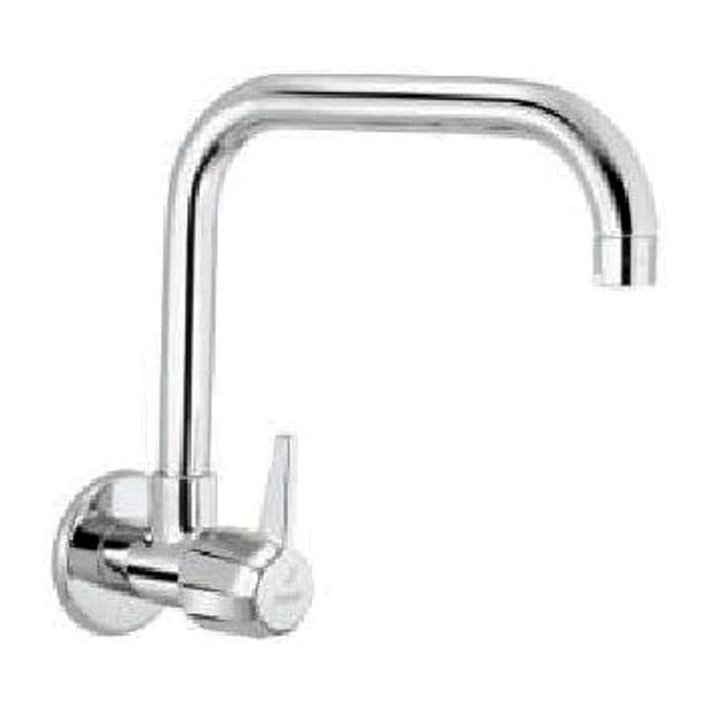Sink Cock with Pipe Swinging Spout (Wall Mounted Model) with Wall Flange