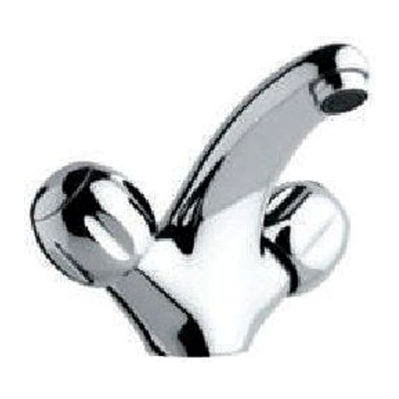 Central Hole Basin Mixer without Popup System with 450mm Long Braided Hoses
