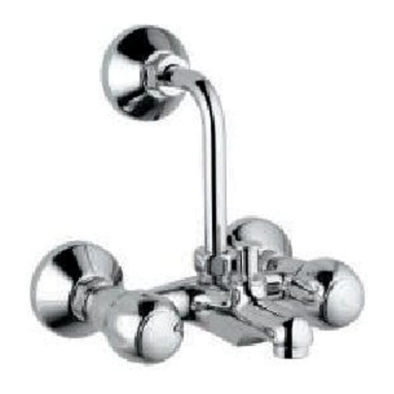 Wall Mixer with Provision for overhead with 115mm Long Bend Pipe on Upper Connecting Legs & Wall Flanges