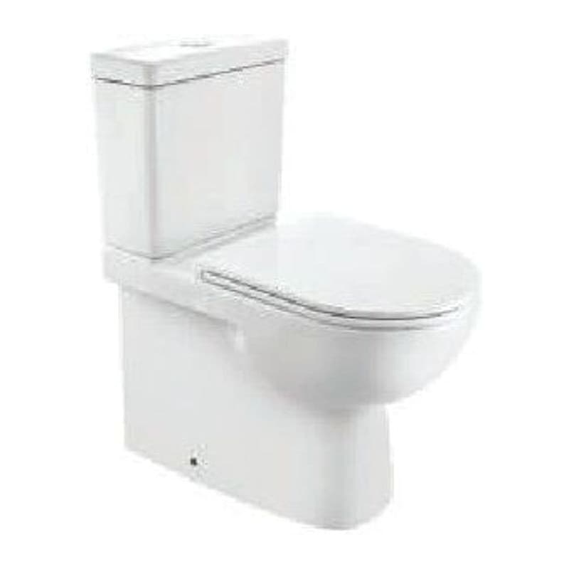 Rimless Bowl with Cistern For Coupled WC with UF Soft Hinges and Fixing Accessories Size: 360x650x795 mm, P Trap- 180 mm