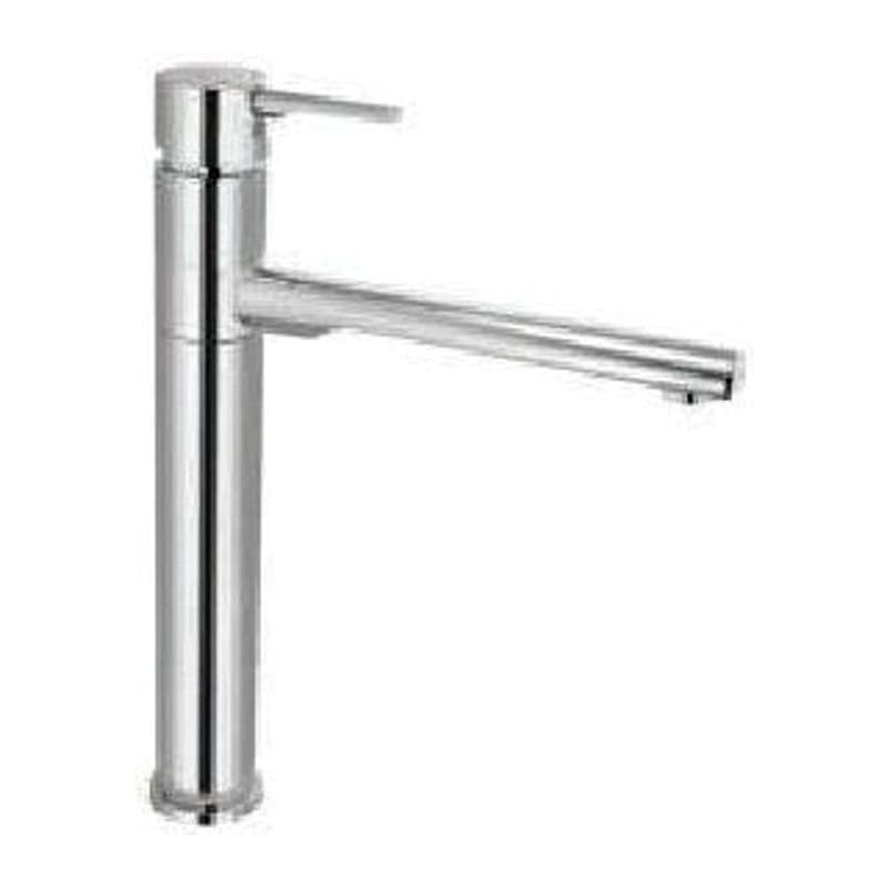 Spout Single Lever Sink Mixer with 210mm Extension Body Swinging Spout without Popup Waste (Table Mounted) with 600mm Long Braided Hoses