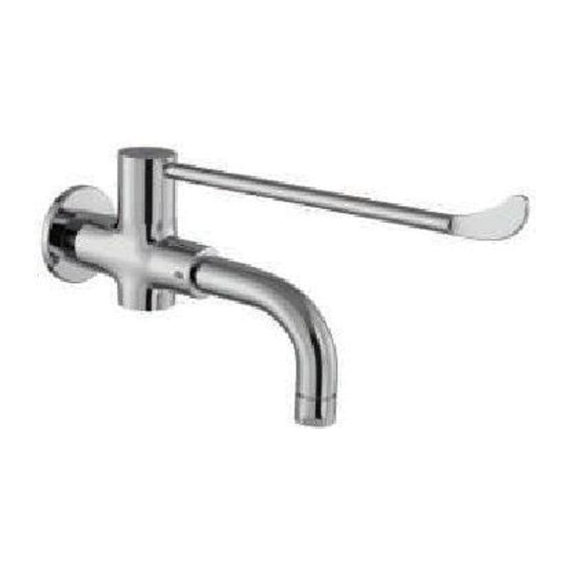 Purpose Florentine Prime Bib Cock with Extended Lever Handle & Wall Flange System