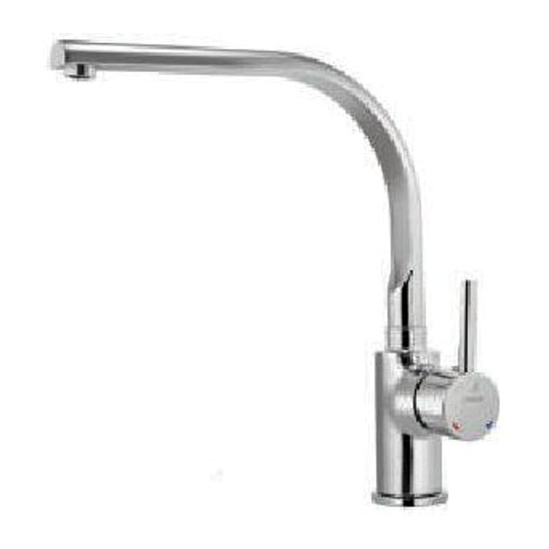 with Side Single Lever Sink Mixer with Swinging Complete Spout (Table Mounted) with 450mm Long Braided Hoses