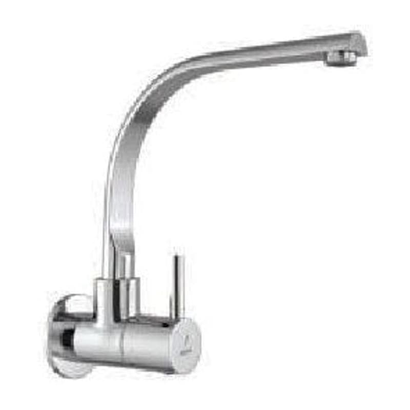 Sink Cock with Extended Swinging Spout (Wall Mounted Model) with Wall Flange