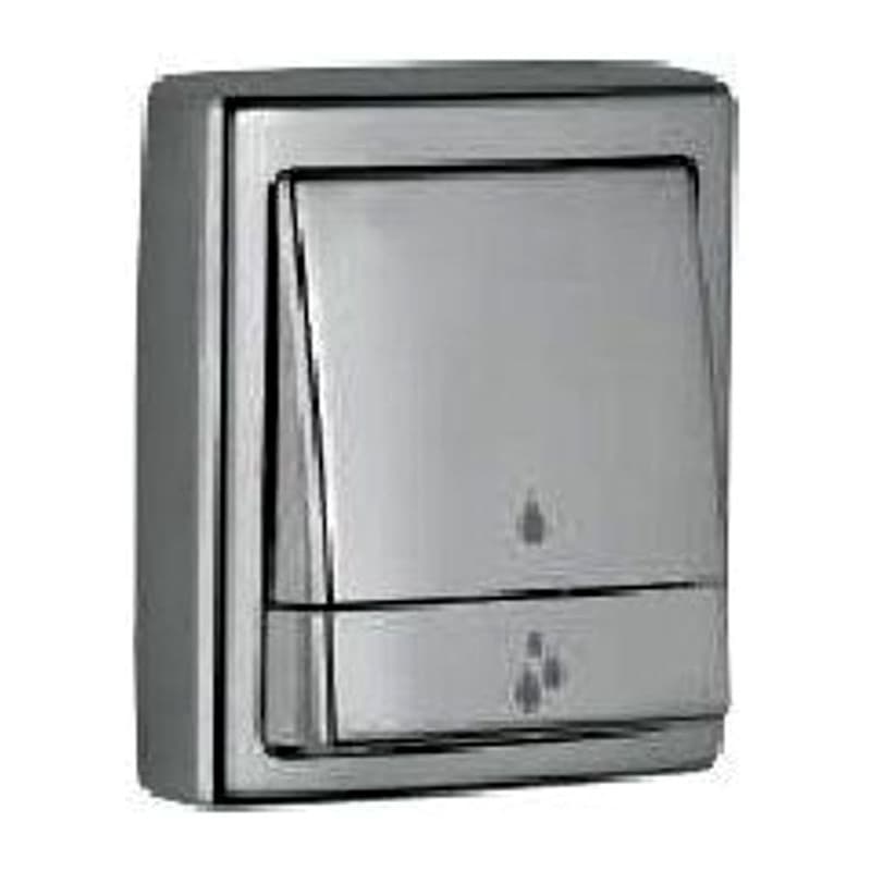 Metropole Flush Valve Dual Flow 32mm (Concealed Body) with Concealed Shut Provision & Rectangular Dual Flush Plate, Chrome Plated (3.0/6.0 Lts. Per Flushing)