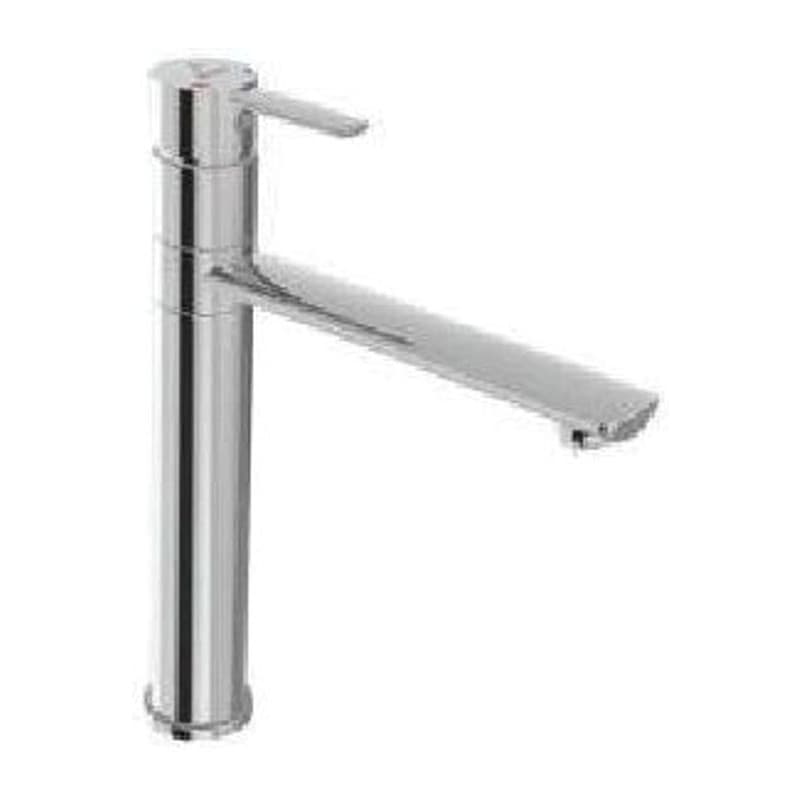 Single Lever Sink Mixer with 210mm Extension Body Swinging Spout without Popup Waste (Table Mounted) with 600mm Long Braided Hoses