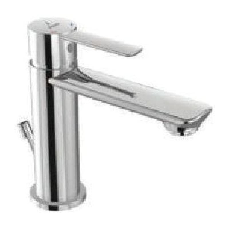 Waste Single Lever Basin Mixer with Popup Waste System with 450mm Long Braided Hoses