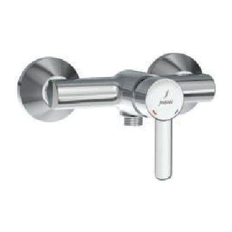 Single Lever Exposed Shower Mixer for Connection to Hand Shower with Connecting Pipe, Legs & Wall Flanges Hand &