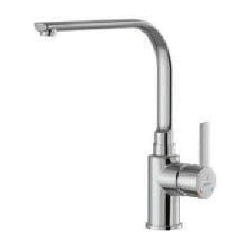 Side Single Lever Sink Mixer with Swinging Spout (Table Mounted) with 450mm Long Braided Hoses