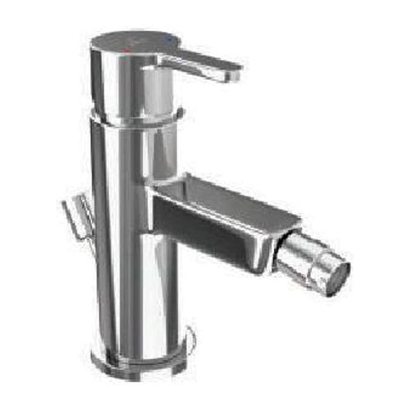 Single Lever 1-Hole Bidet Mixer with Popup Waste System with 375mm Long Braided Hoses