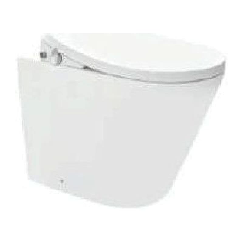 Bidspa Rimless Back To Wall WC with Electronic PP Seat Accessories Set, Size: 370x580x430 mm, P Trap- 180 mm