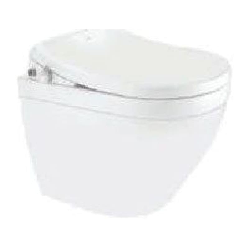Electronic PP Seat Cover, Bidspa Rimless Back To Wall WC with Electronic PP Seat Cover, Hinges, Accessories Set, Accessories Set, Size: 375x525x395 mm, P Trap- 180 mm