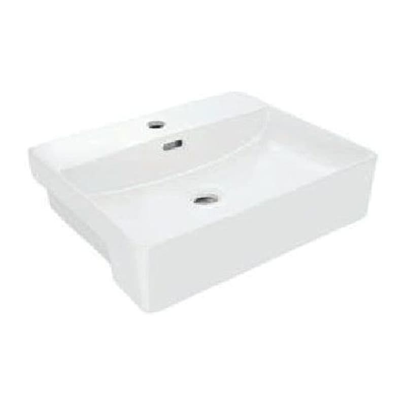 Semi Recessed Basin, Size: 590x430x130 mm