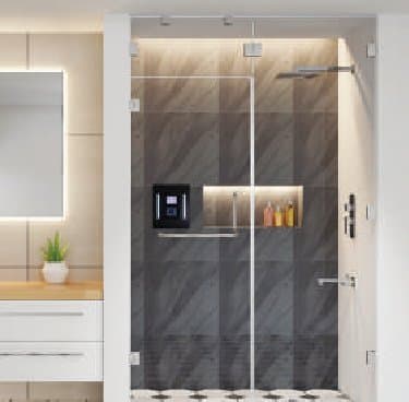 fixed glass is upto the ceiling height H: 2700 W: 1201 - 1600