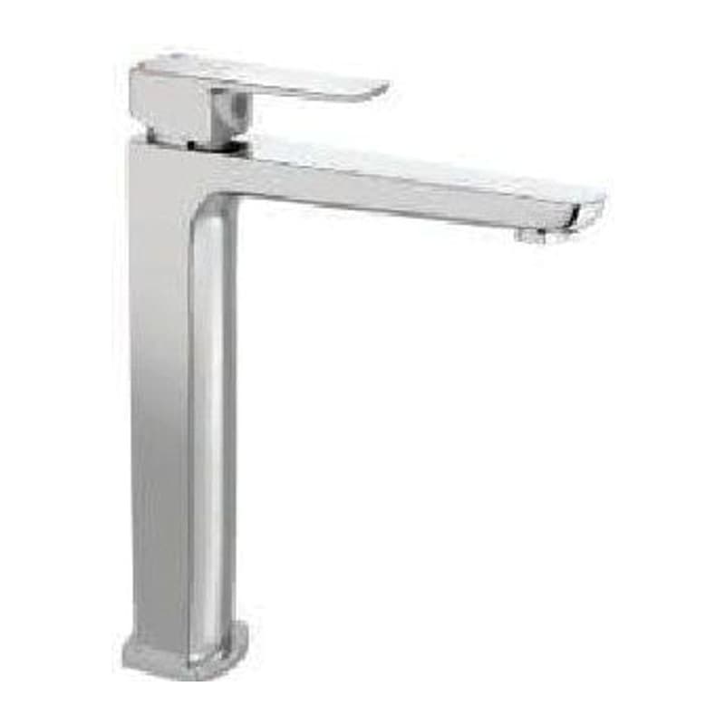 Single Lever Tall Boy with 155mm Extension Body Fixed Spout without Popup Waste System with 600mm Long Braided Hoses