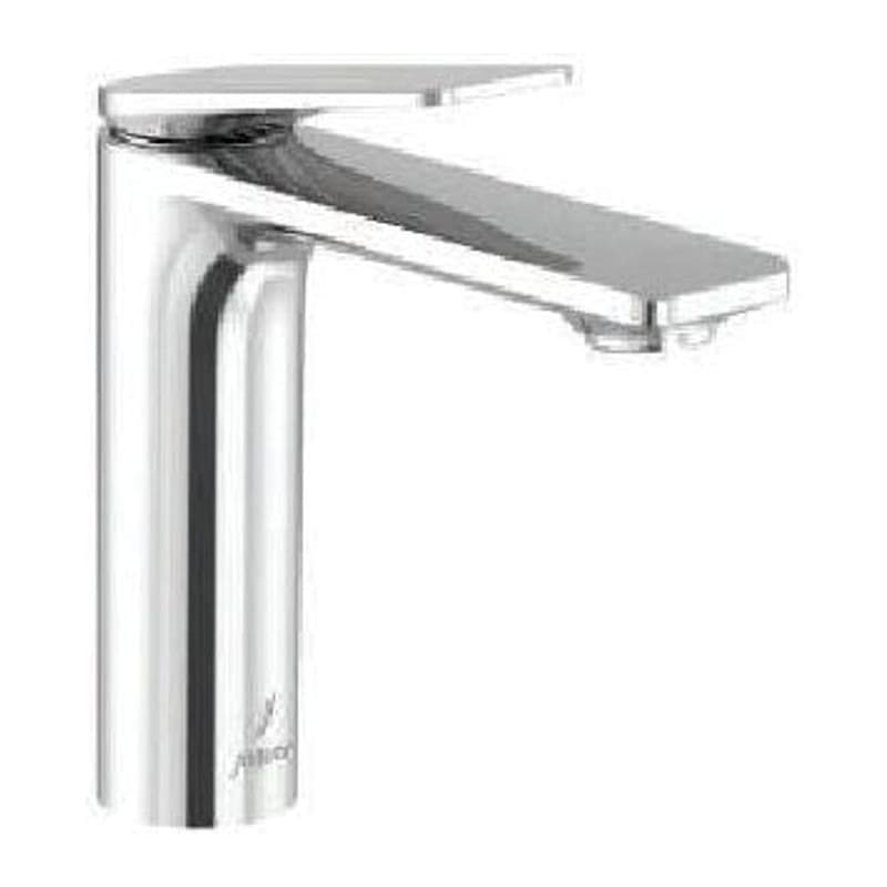 Waste, Single Lever Extended Basin Mixer (Height- Base 128mm) without Popup Waste System with 450mm Long Braided Hoses