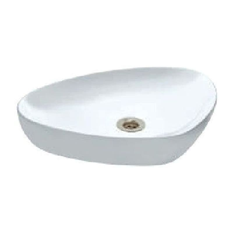 Thin Rim Table Top Basin, Shape: Triangular, Size: 600x410x100 mm