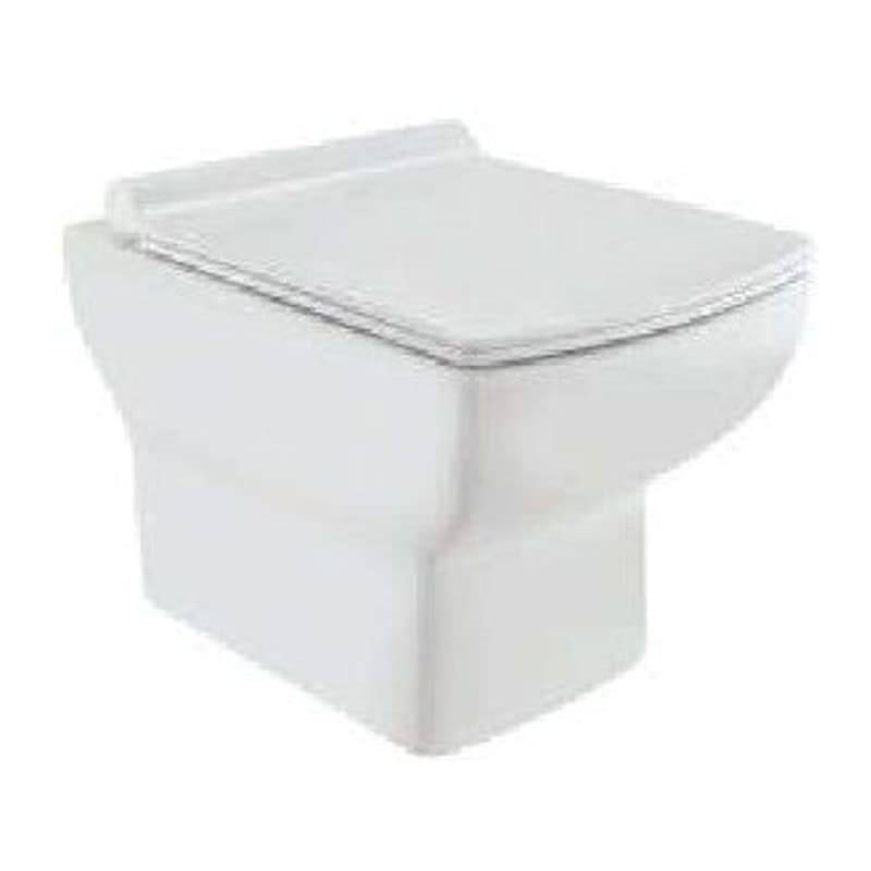 Hinges, Dual Silent Torque & Wash Down, Rimless Blind Installation Wall Hung WC with UF Soft Close Seat Cover, Hinges and Accessories Set, Size: 350x500x340 mm