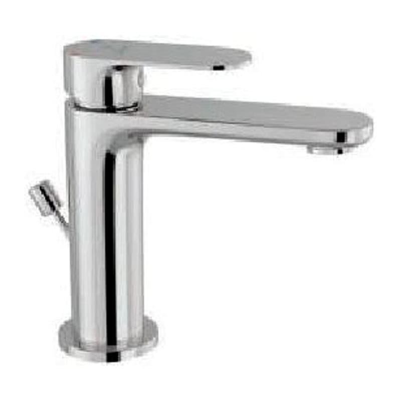 Waste Single Lever Basin Mixer with Popup Waste with 450mm Long Braided Hoses