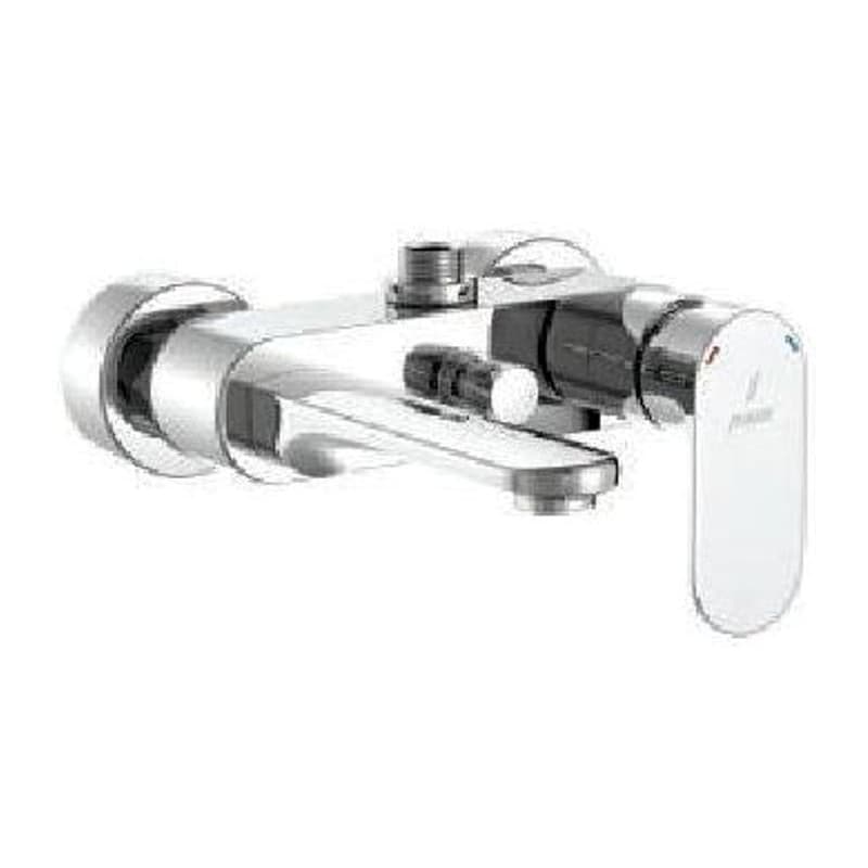 Single Lever Wall Mixer with Provision for Connection to Exposed Shower Pipe Spout (SHA-1211N) with Connecting Legs & Wall Flanges