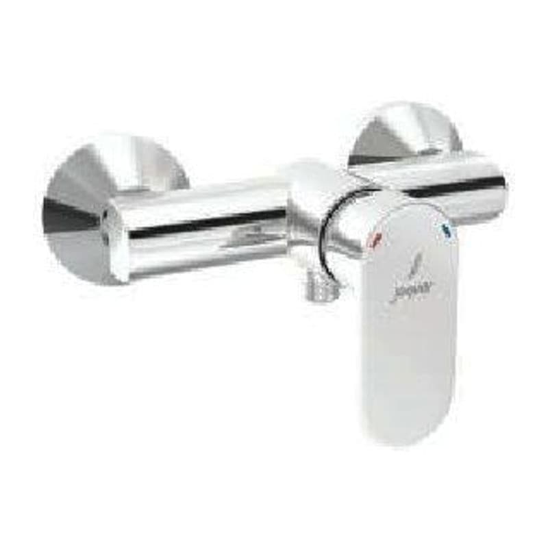 Single Lever Exposed Shower Mixer for Connection to Hand Shower with Connecting Pipe, Legs & Wall Flanges Hand &