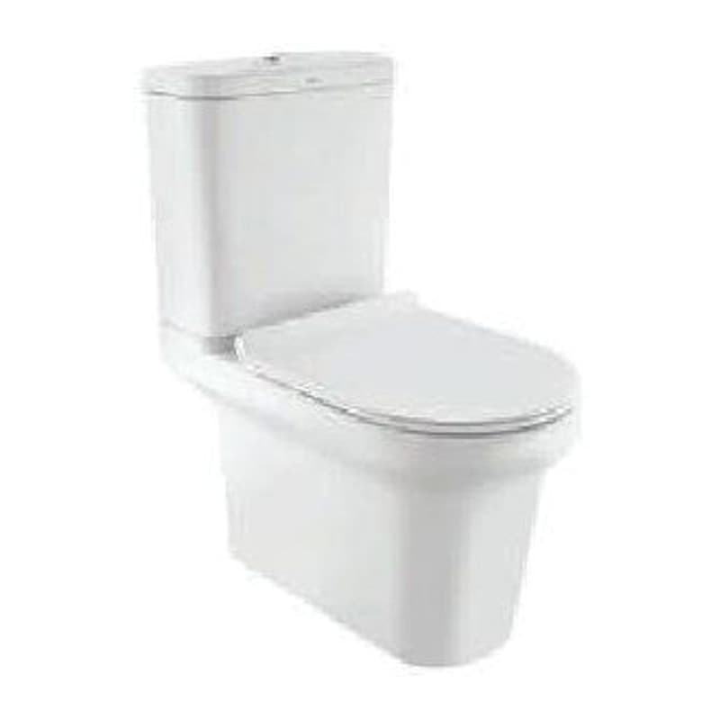 Box Rim & Wash Down, Bowl with Cistern For Coupled Soft Close Slim Seat Cover, Hinges, Single Flush Cistern Accessories Set, Size: 400x660x820 mm, S Trap- 220 mm