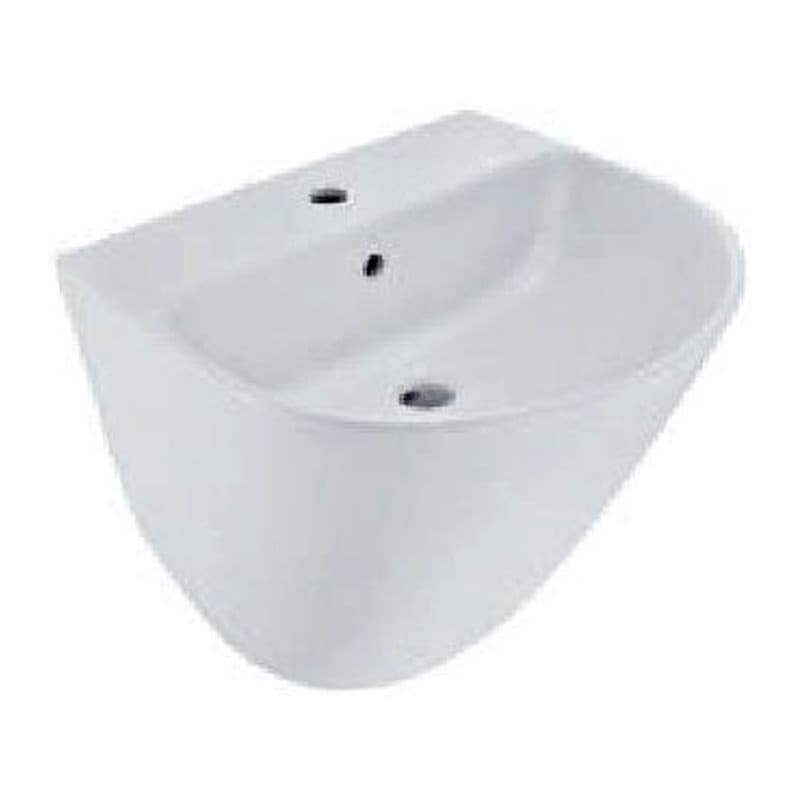 Wall Hung Integrated Basin with Fixing Accessories, Size: 530x460x400 mm