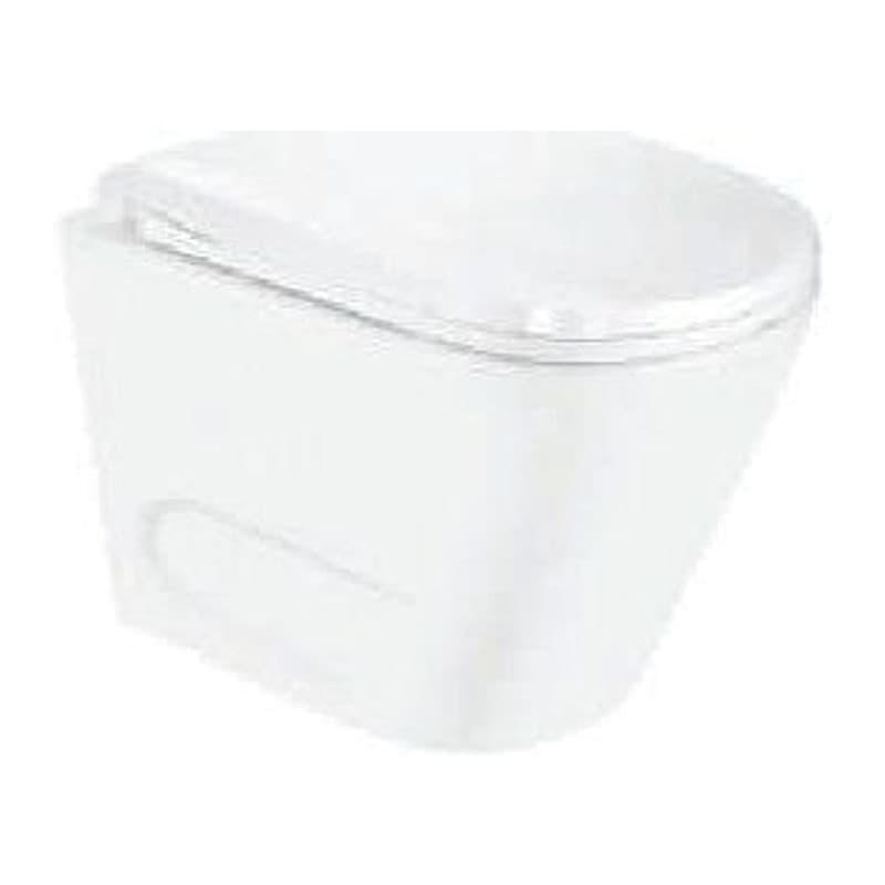 Rimless Blind Installation Wall Hung WC with UF Soft Close Hinges and Accessories Set, Size: 370x510x360 mm