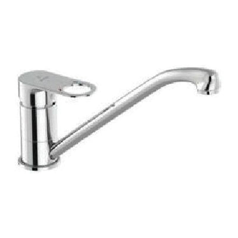 Single Lever Sink Mixer with Swinging Spout (Table Mounted) with 450mm Long Braided Hoses