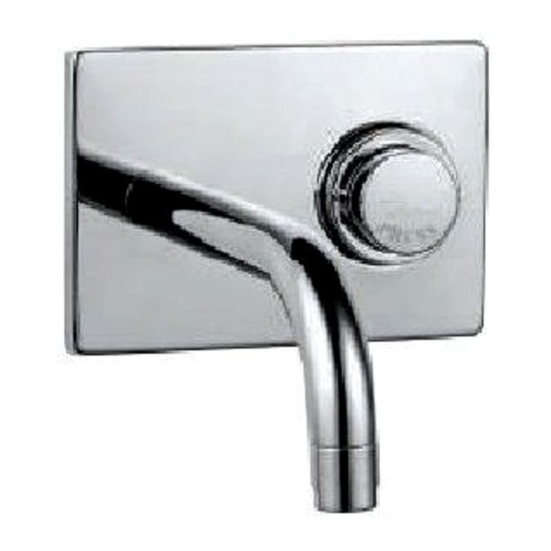 Pressmatic Wall Mounted Basin Tap (Auto Closing) with Wall Flange (Rectangular)