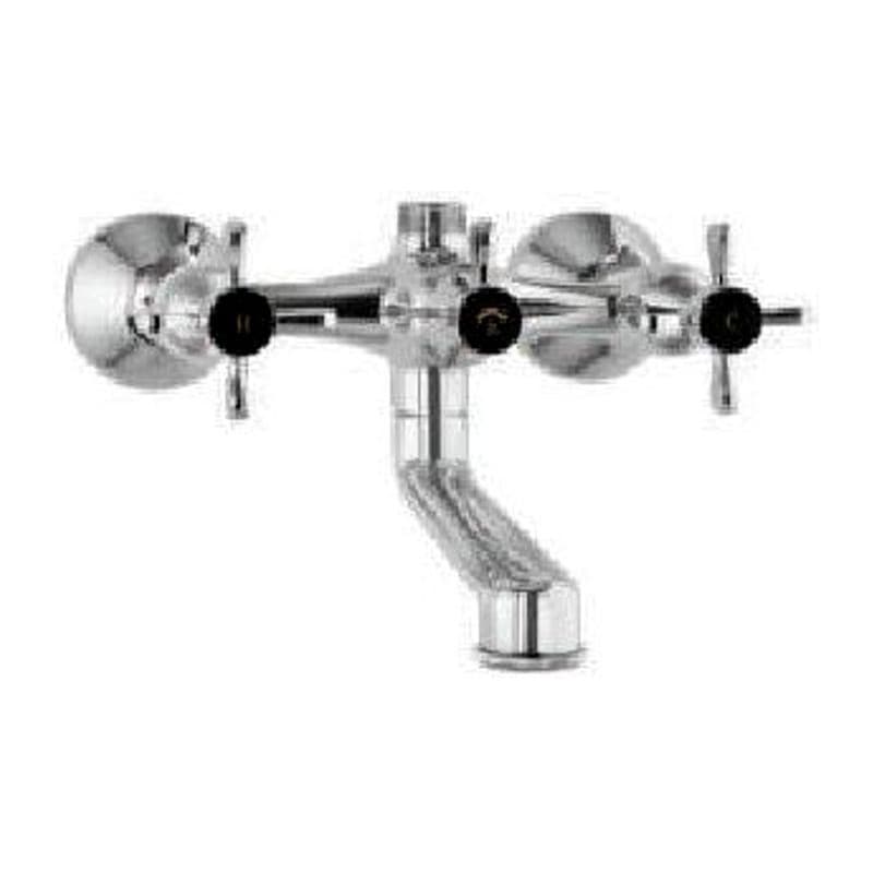 Spout Wall Mixer with Telephone Shower Arrangement, Connecting Legs & Wall Flanges but without Crutch & Telephone Shower