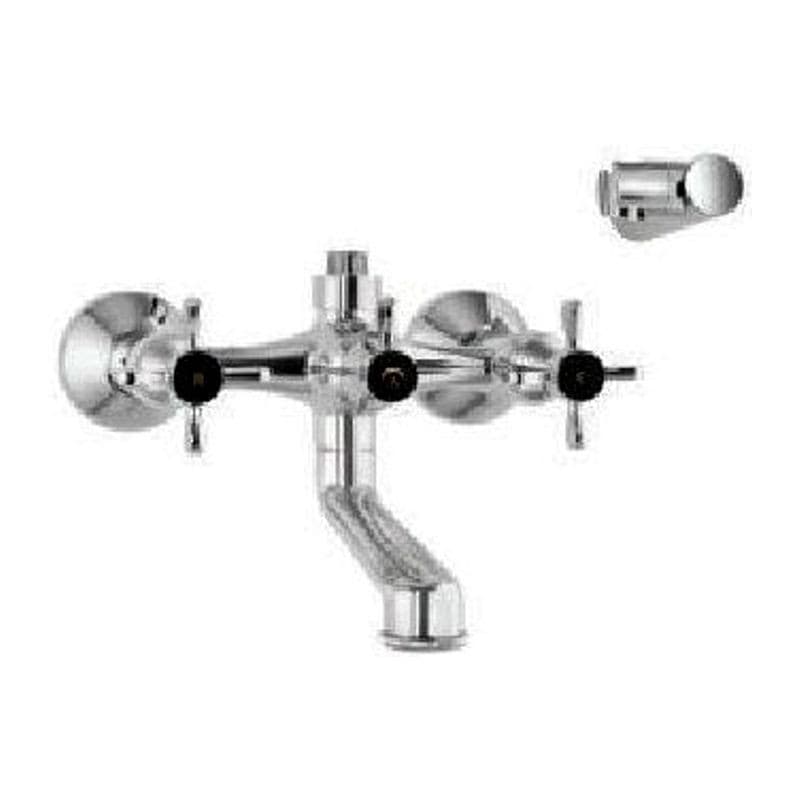 Wall Mixer with Connector for Hand Shower arrangement with Connecting Legs, Wall Flanges & Wall Bracket for Hand Shower
