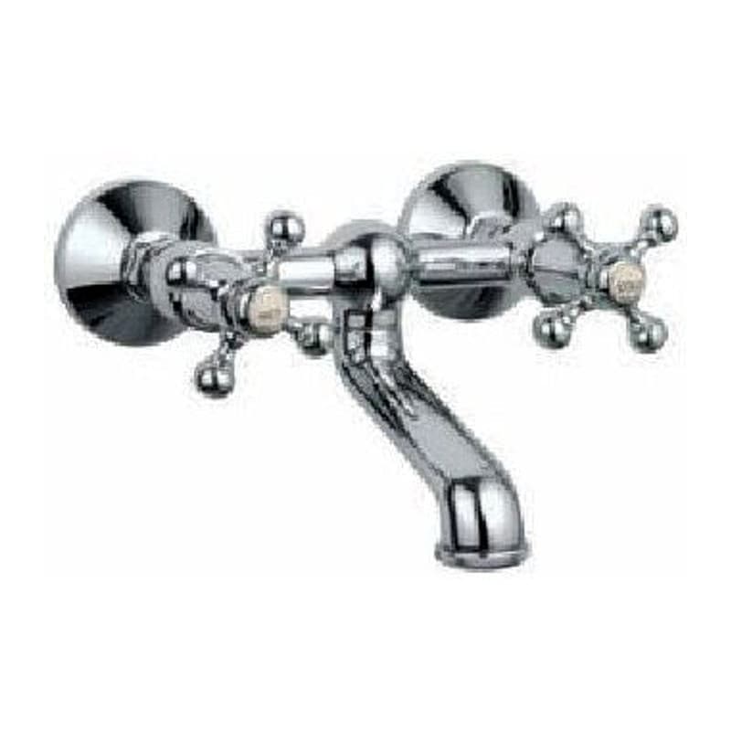 Wall Mixer Non-Telephonic Shower Arrangement with Connecting Legs & Wall Flanges